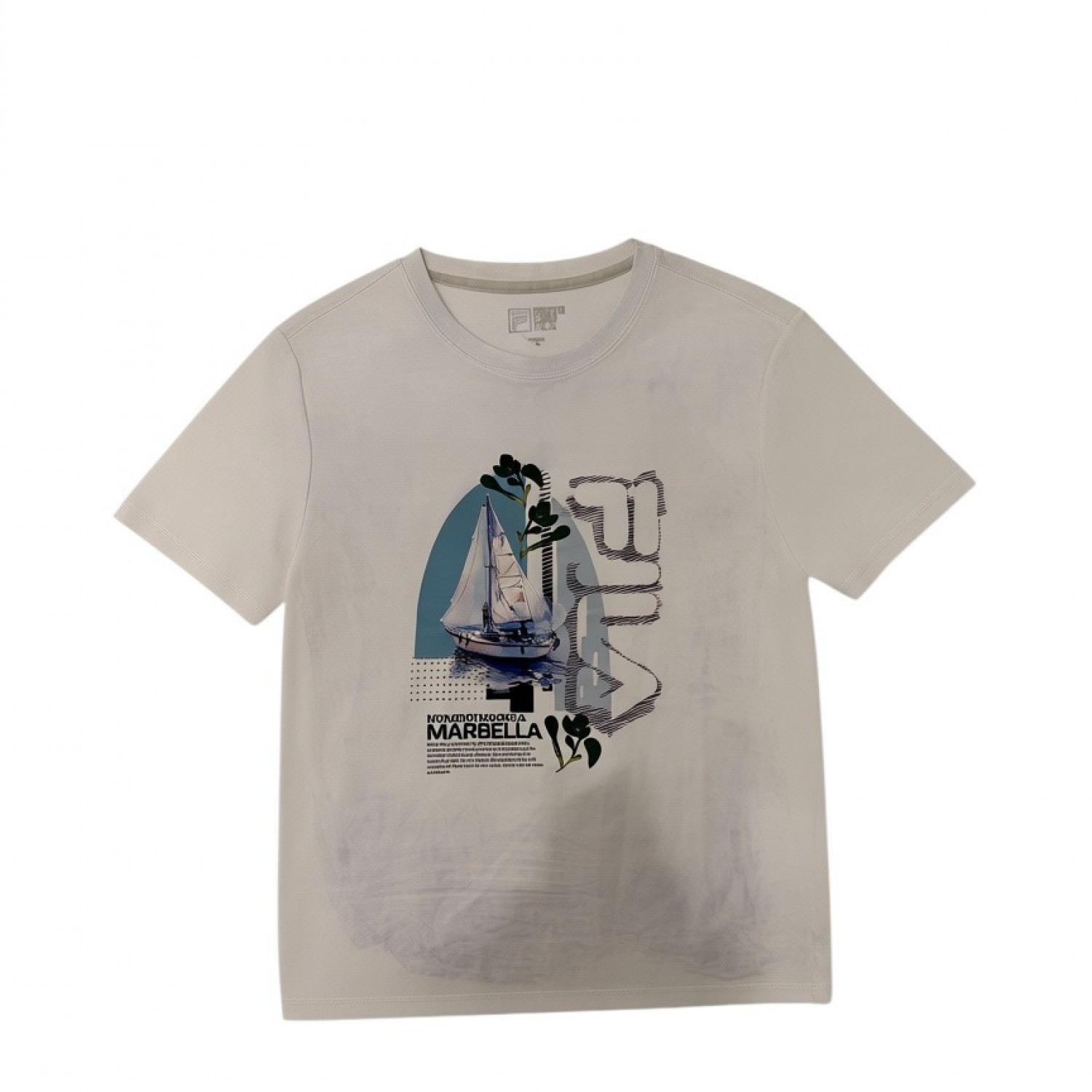 Γυναικείο Graphic T-Shirt Marbella με Ιστιοπλοϊκό Εκρού